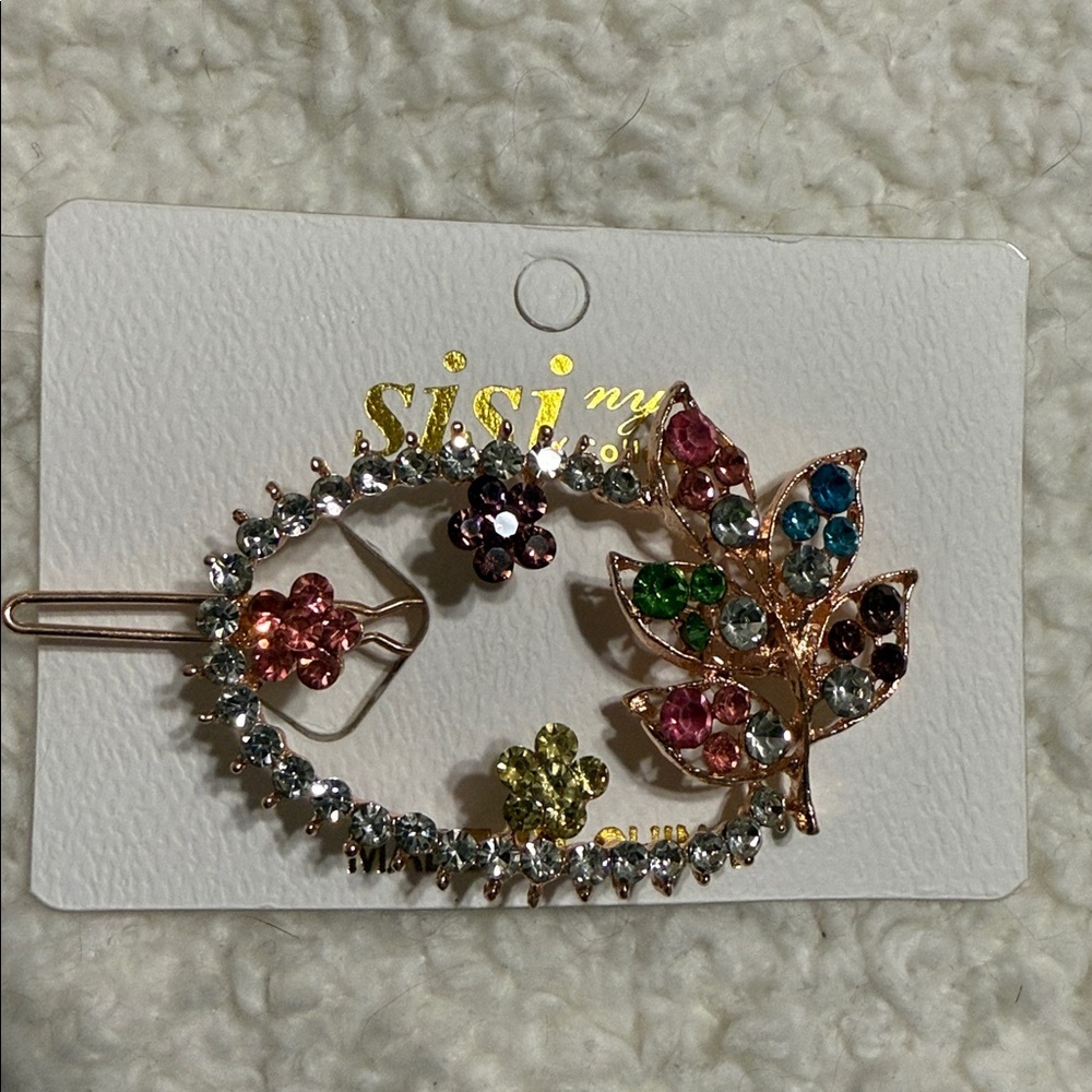 Women's Floral Hair Clips - Multicolor - Picture 3 of 8